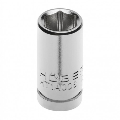 Hogert socket HT1A011, 1/4", 11mm, CrV50BV30, DIN 3124, hexagon, AS-drive