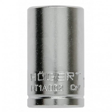 Hogert Socket HT1A007, 1/4", 7mm, CrV50BV30, DIN 3124, AS-drive, hexagon, metric