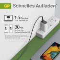 GP GaN PD 65 W -verkkovirtalaturi, 2x USB-C + 1x USB-A, valkoinen GP GaN PD 65 W -verkkovirtalaturi, 2x USB-C + 1x USB-A, valkoinen