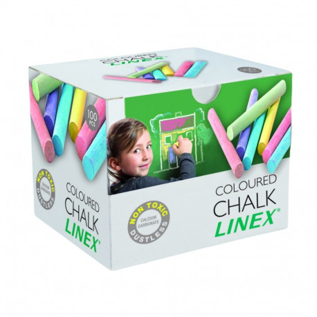 Tahvlikriit värviline LINEX 100tk pakis