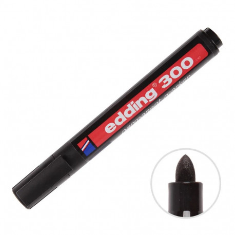 Permanent marker with conical tip EDDING 300 black