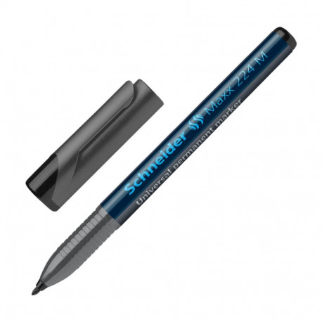 Permanent marker, OHP, 1 mm, SCHNEIDER "Maxx 224 M", black