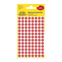 Adhesive label AVERY Zweckform Q8mm red 416 pcs (3010)