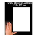 Sticker label AVERY Zweckform 210x297mm 100 sheets (3478)