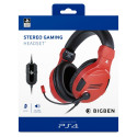 Nacon Bigben Gaming Headphones With Microphone PS4 V3 Red Ps4ofheadsetv3red