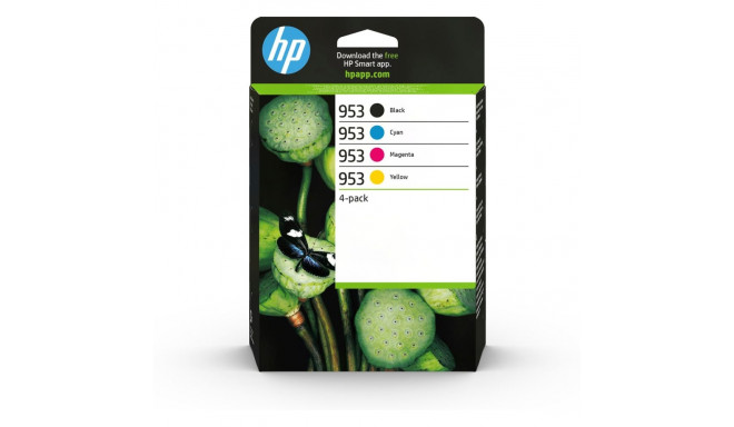HP 953 – 4-pakk – must, kollane, tsüaan, magenta