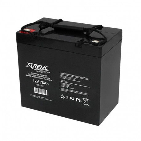 Here is a summary of the technical specifications and features for the XTREME 12V 75Ah Gel B