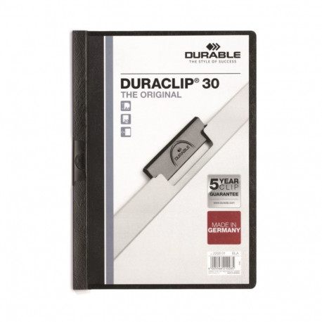 Quick binder, with clip, A4, DURABLE "DURACLIP® 30", black