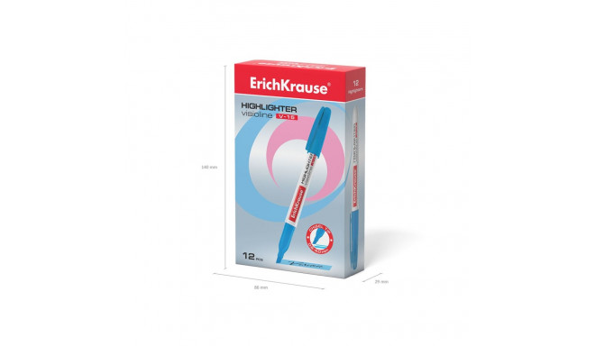 Tekstimarker ERICH KRAUSE V-15 helesinine