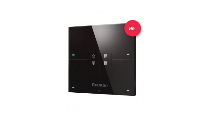GRENTON SMART PANEL/ 4 TOUCH AREA/ OLED DISPLAY/ WI-FI/ BLACK GLASS FRONT
