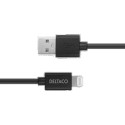 Deltaco USB zu Lightning Kabel 2m MFi schwarz