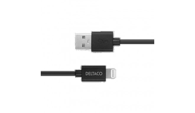 Deltaco USB zu Lightning Kabel 2m MFi schwarz