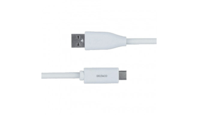 Deltaco USB-C zu USB Kabel 2m 3A weiß