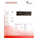 SSD drive LEGEND 960 MAX 4TB PCIe 4x4 7.4/6.8 GB/s M2