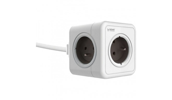 Savio PC-02 power strip 5 sockets 1.5 m white (PC-02)