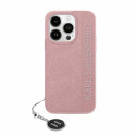 Karl Lagerfeld KLHCP15SPSAKDGCP iPhone 15 / 14 / 13 6.1" pink/pink hardcase Saffiano Rhinestones & C