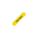 Ribbon, black on yellow, 12 mm