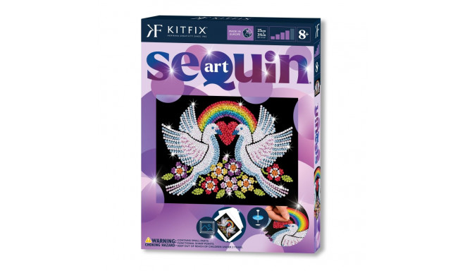 KITFIX DIY set Sequin Art Purple Doves of Hope