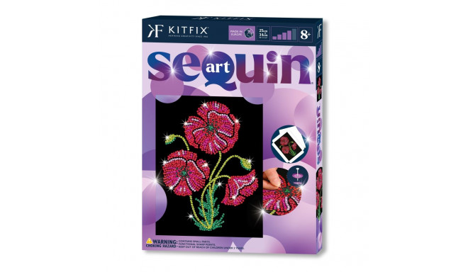 KITFIX DIY set Sequin Art Purple Poppies
