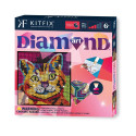 KITFIX Amatniecības komplekts Diamond Art dimantiņu māksla, Kaķēns