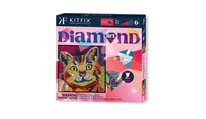 KITFIX Amatniecības komplekts dimantiņu māksla, Kaķēns