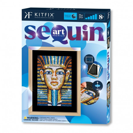 KITFIX DIY set Sequin Art Blue Premium Tutankhamun