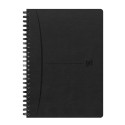 Folder in spiral binding A5 checkered OXFORD Signature Flex synthetic leather black 80 sheets