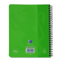 Folder in spiral binding A5+ lined OXFORD Touch cardboard covers green 70 sheets