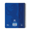 Folder in spiral binding A5+ lined OXFORD Touch cardboard covers blue 70 sheets