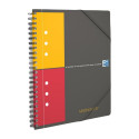 Folder in spiral binding A5+ square OXFORD Meetingbook plastic covers with rubber 80 pages