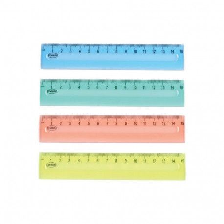 Joonlaud 15cm läbipaistev pastell