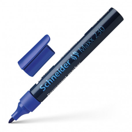 Permanent marker SCHNEIDER Maxx 230 with a conical tip blue
