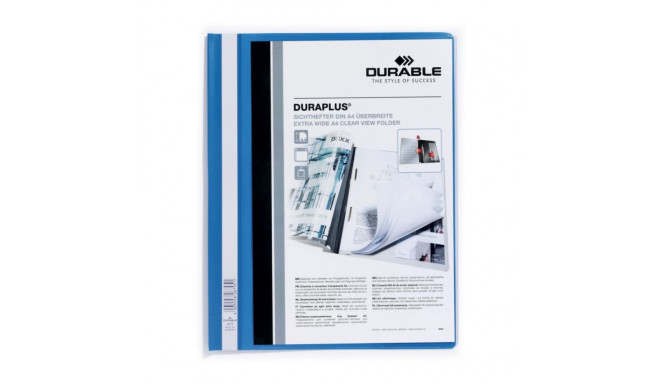 Kiirköitja A4 DURABLE Duraplus esikaane taskuga sinine