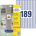 Sticker label industrial AVERY Zweckform 25.4x10mm on 189 sheets 20 sheets in a pack with extra stro