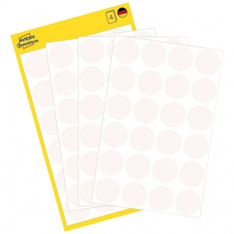Sticker label AVERY Zweckform Q18mm white 96pcs (3170)