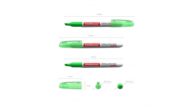 Tekstimarker ERICH KRAUSE V-15 roheline