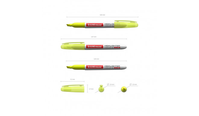 Tekstimarker ERICH KRAUSE V-15 kollane