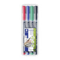 Permanentne marker OHP STAEDTLER Lumocolor 313 S 0,4mm 4 värvi komplekt