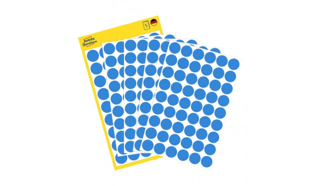 Adhesive label AVERY Zweckform Q12mm blue 270 pcs (3142)