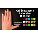 Kleebisetikett AVERY Zweckform Q18mm punane 96tk (3004)