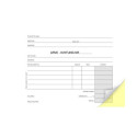 Blank invoice receipt A6 width, 2x50 sheets, self-copying