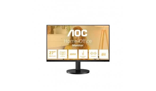 AOC U27B3AF 27inch UHD 3840x2160 60Hz HDR10 HDMI 2.0 DisplayPort 1.4 black