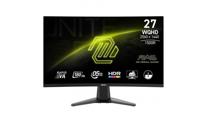 MSI MAG 27CQ6F computer monitor 68.6 cm (27&quot;) 2560 x 1440 pixels Quad HD LCD Black