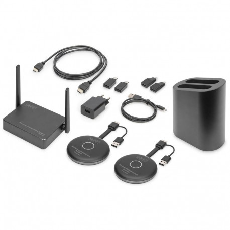 Digitus Click & Present Pro - Wireless Collaboration System, Grey/Black