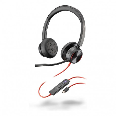 POLY Blackwire 8225 stereo Microsoft Teams sertifitseeritud USB-C peakomplekt + USB-C/A adapter