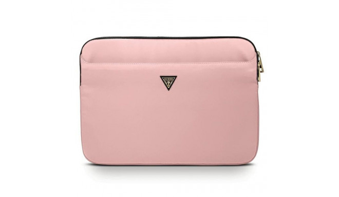 Guess Sleeve GUCS13NTMLLP 13" roosa nailon kolmnurkse logoga