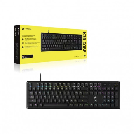 Corsair | Mechanical Gaming Keyboard | K70 CORE RGB | Gaming keyboard | Wired | N/A | RED | Black