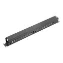 LANBERG AK-1201-B Lanberg cable management panel type A, 19, 1U, black