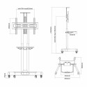 Reguleeritav tugi Neomounts NM-M1700BLACK 32" 75" Kaasaskantav