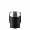 Emsa TRAVEL CUP thermal mug (black/stainless steel, 0.2 liters)